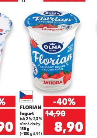 Kaufland Florian jogurt nabídka