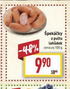 Billa Špekáčky nabídka