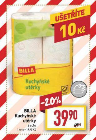 Billa Kuchyňské utěrky nabídka