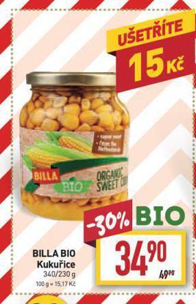 Billa Kukuřice nabídka