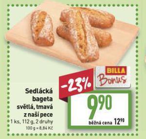 Billa Sedlácká bageta nabídka