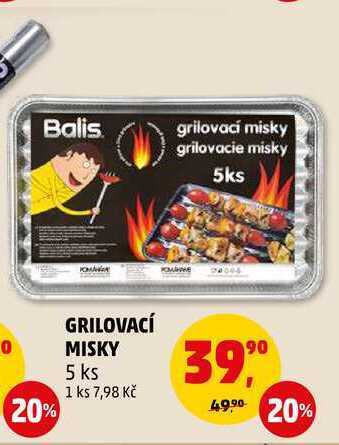 Penny Market Grilovací misky, 5 ks nabídka