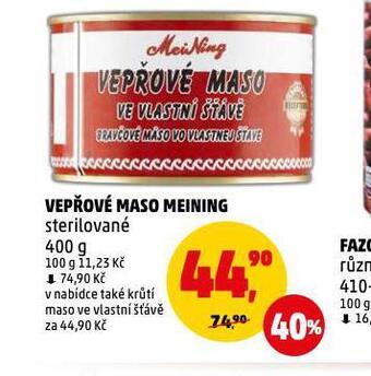 Penny Market Vepřové maso meining nabídka
