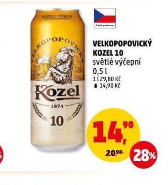 Penny Market Pivo velkopopovický kozel nabídka
