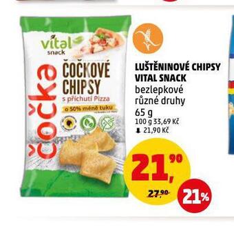Penny Market Luštěninové chipsy vital snack nabídka
