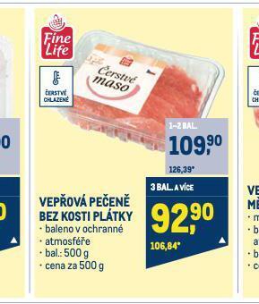 Makro Vepřová pečeně bez kosti nabídka