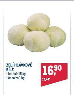 Makro Zelí hlávkové nabídka