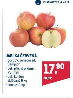 Makro Jablka nabídka