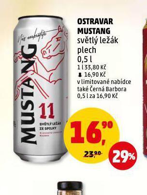Penny Market Pivo ostravar mustang nabídka