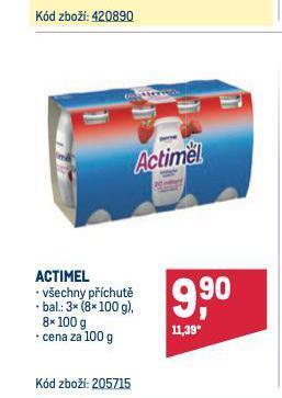 Makro Actimel nabídka