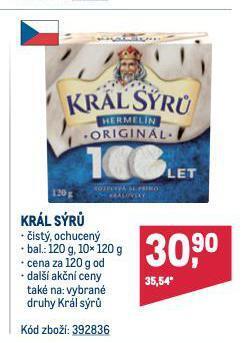 Makro Král sýrů hermelín nabídka