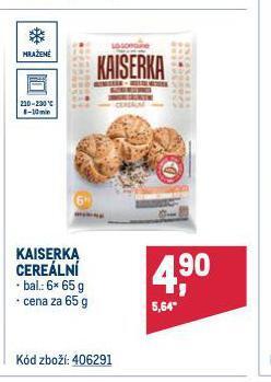 Makro Kaiserka cereální nabídka