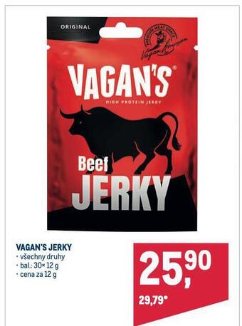 Makro Vagan's jerky nabídka