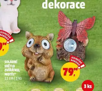 Solární světlo zvířátko, motýl