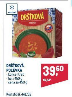 Makro Dršťková polévka nabídka