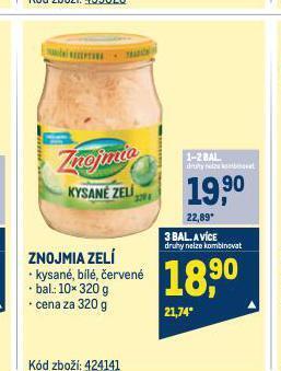 Makro Znojmia zelí nabídka
