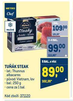 Makro Tuňák steak nabídka