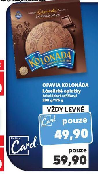 Kaufland Opavia kolonáda lázeňské oplatky nabídka