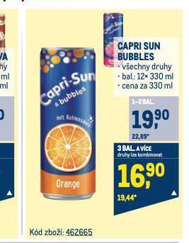 Makro Capri sun bubbles nabídka