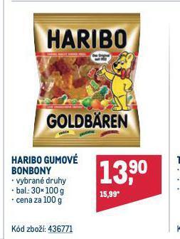 Makro Haribo gumové bonbony nabídka