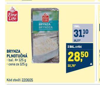 Makro Brynza plnotučná nabídka