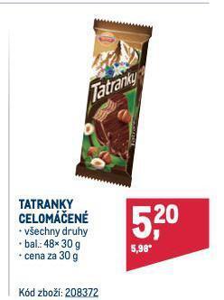 Makro Tatranky celomáčené nabídka