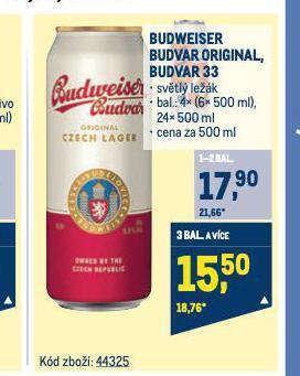 Makro Pivo budweiser budvar nabídka