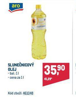 Makro Slunečnicový olej nabídka