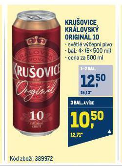 Makro Pivo krušovice nabídka