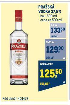 Makro Pražská vodka nabídka