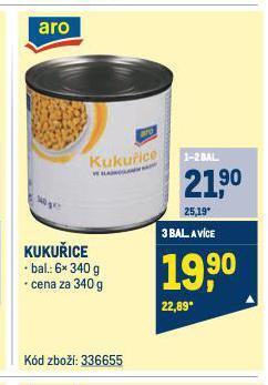 Makro Kukuřice nabídka
