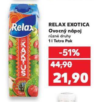 Kaufland Relax exotica ovocný nápoj nabídka