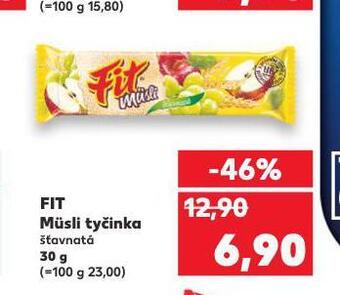 Kaufland Fit müsli tyčinka nabídka