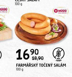 Terno Farmářský točený salám nabídka