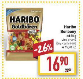 Billa Haribo bonbony nabídka