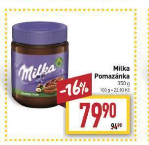 Billa Milka pomazánka nabídka