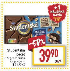 Billa Studentská pečeť nabídka