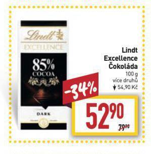 Billa Lindt excellence čokoláda nabídka