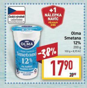 Billa Olma smetana nabídka