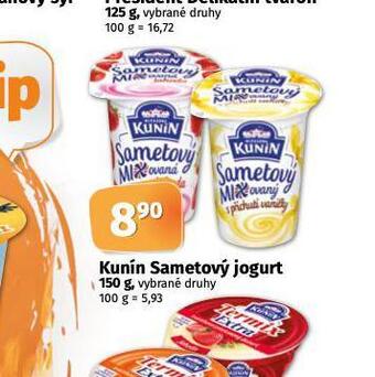 Coop Kunín smetanový jogurt nabídka