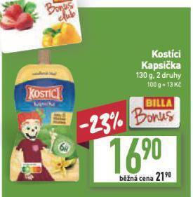 Billa Kostíci kapsička nabídka