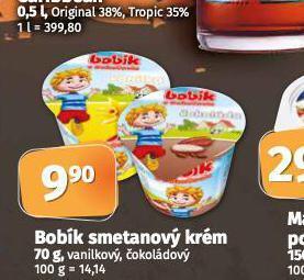 Coop Bobík smetanový krém nabídka