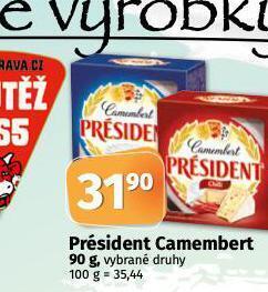 Coop Président camembert nabídka