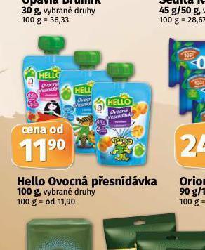Coop Hello ovocná přesnídávka nabídka