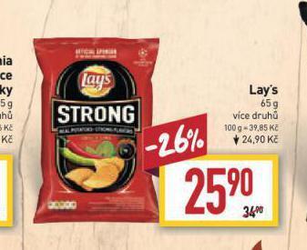 Billa Lay's chipsy nabídka