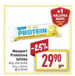 Billa Maxsport proteinová tyčinka nabídka