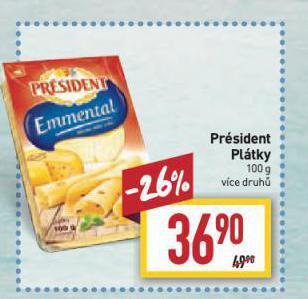Billa Président sýr nabídka