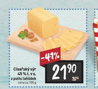 Billa Císařský sýr nabídka