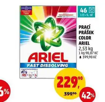 Penny Market Prací prášek color ariel, 2,53 kg nabídka