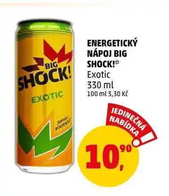 Energetický nápoj big shock! exotic, 330 ml